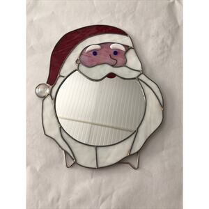 Vintage Cut Glass Santa Clause /Stand up Mirror.